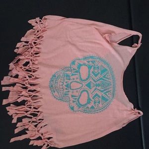 Skull croptop tank top